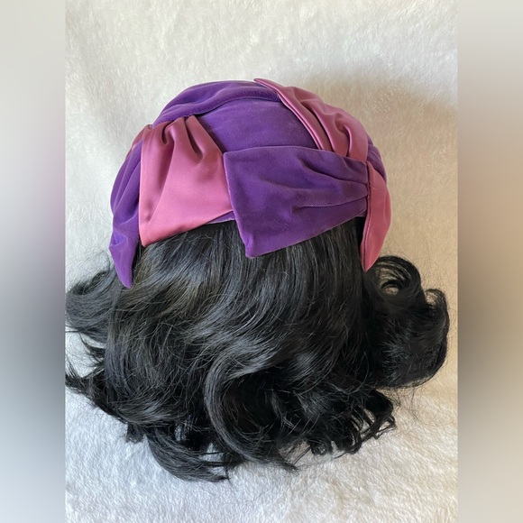 Vintage pink purple fascinator adjustable headband 1950’s rockabilly - Picture 2 of 9